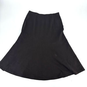 Eileen Fisher skirt size small brown  petite viscose a line flare